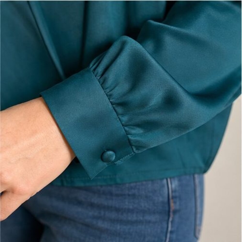 Teal Ruffle Blouse - Picture 5 of 6